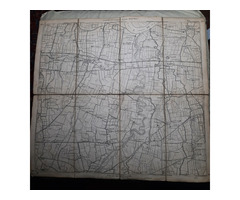 Carta/mappa militare vintage telata